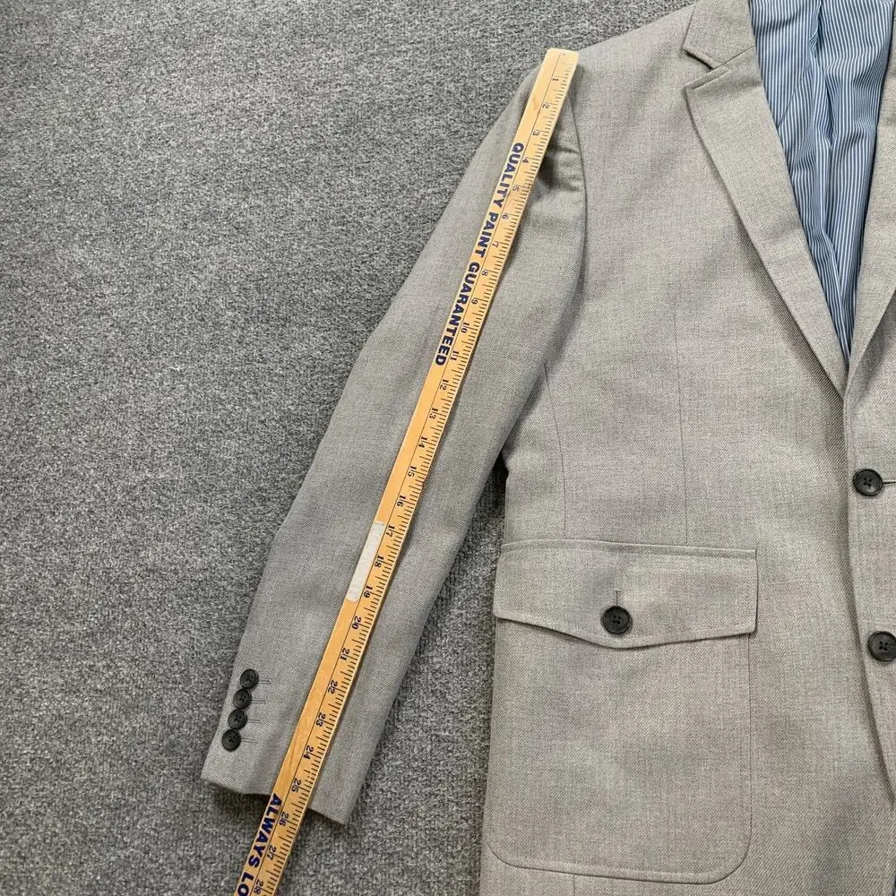 Stafford Blazer Mens 40 Slim Fit Gray Textured Sport Coat Single Breasted NWT